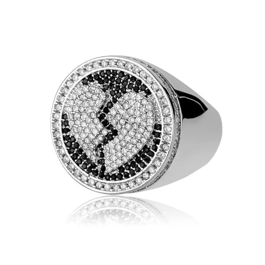 Iced Out Gebroken Hart Ring