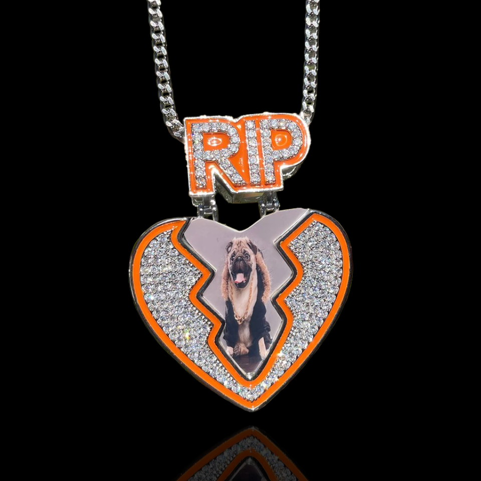 Pendentif photo personnalisé coeur