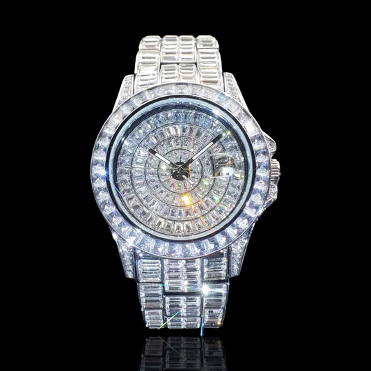 Montre Rollie à diamants baguette