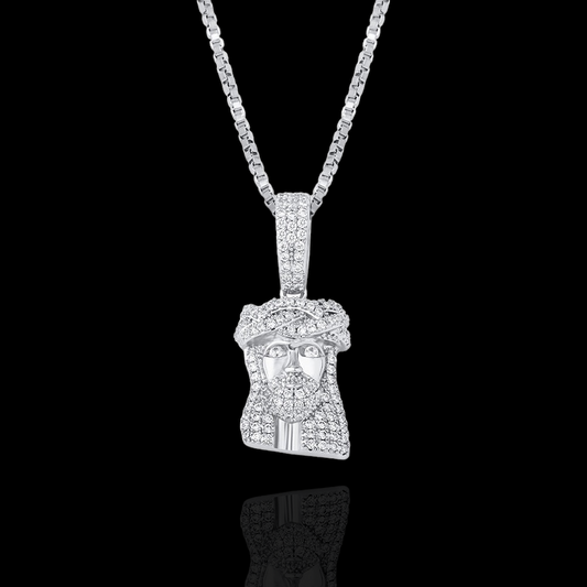 .925 Argent Premium Micro Pendentif Jésus