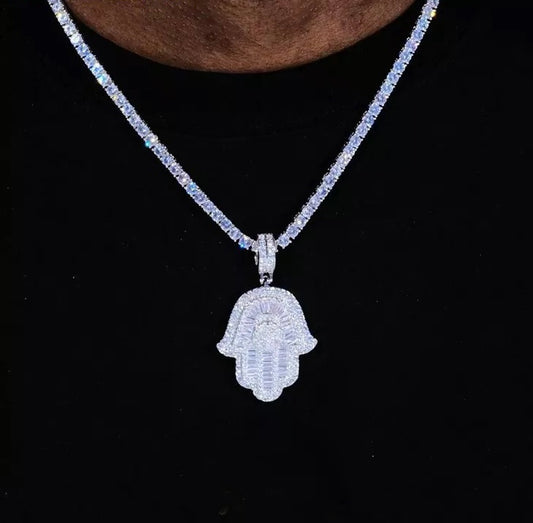 HAMSA HAND WITH TENNIS CHAIN