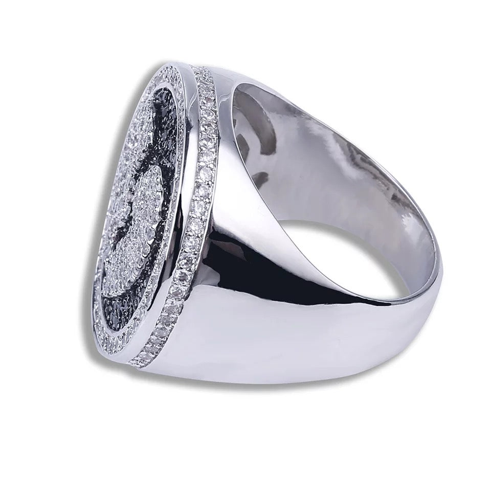 Bague cœur brisé glacé