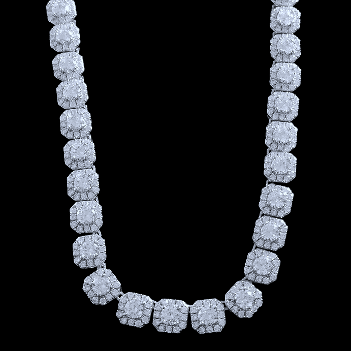 Chaîne de tennis groupée ultra Iced Out de 8 mm
