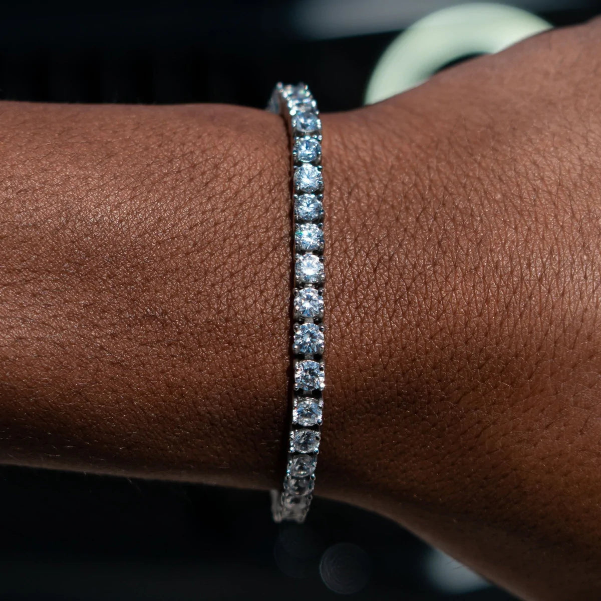 Bracelet Tennis Diamant Moissanite Argent 4mm