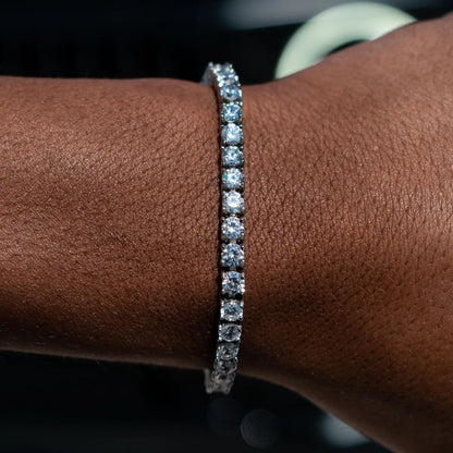 Bracelet Tennis Diamant Moissanite Argent 4mm