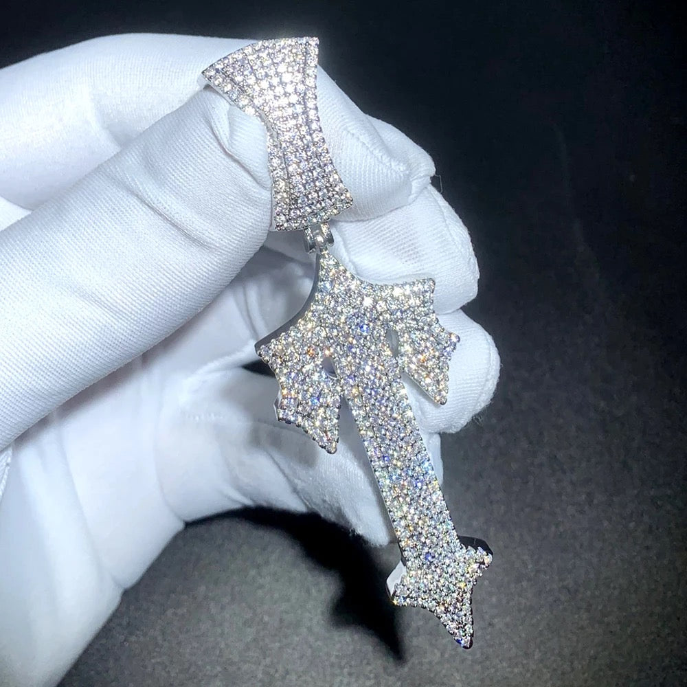 Pendentif lettre T Iced Out personnalisé