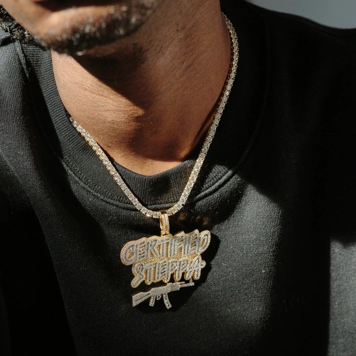 Pendentif "Steppa Certifié" Plaqué Or