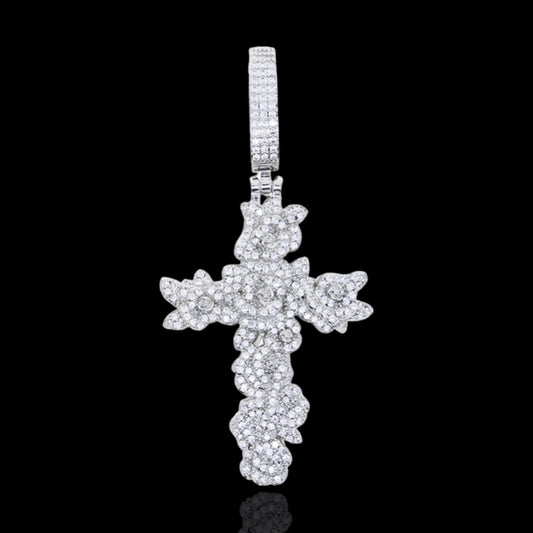 Pendentif Croix Rose