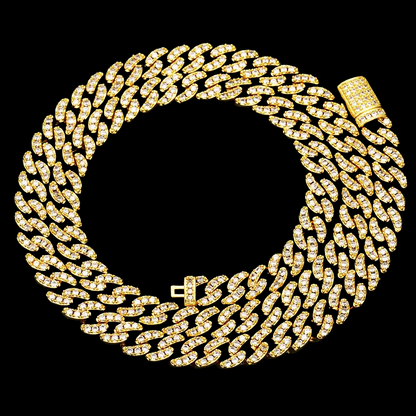 Chaîne cubaine en diamant de 6 mm