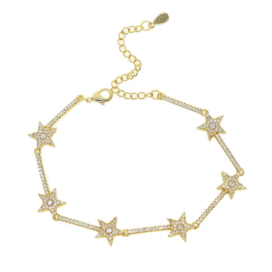 Gold Plated Hemelse Sterren Armband