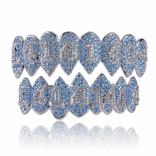 Blauwe Shark Grillz Set