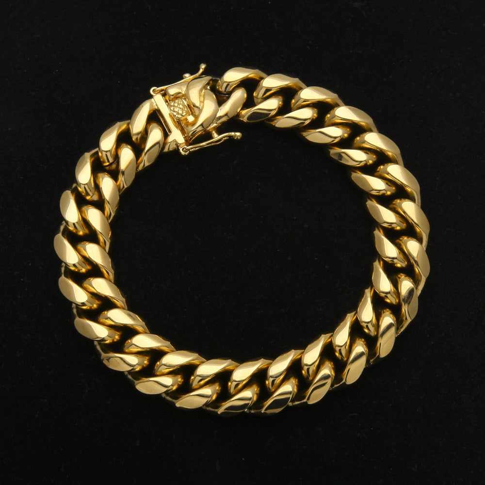 Bracelet Cubain Miami 12mm